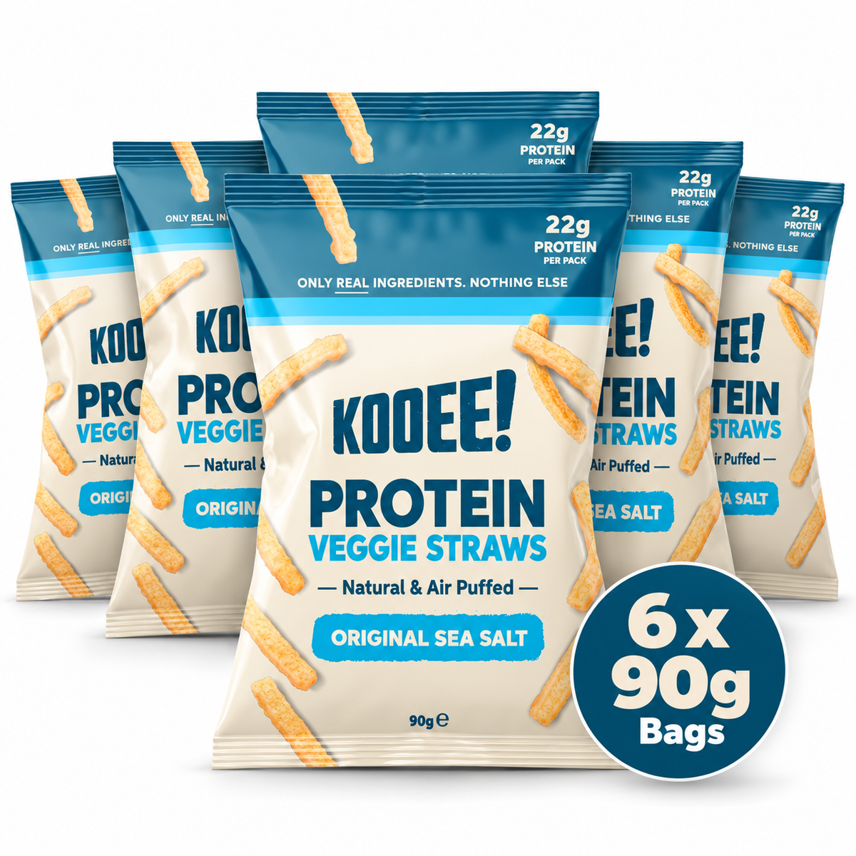 Original Sea Salt | Protein Veggie Straws (6 × 90g)
