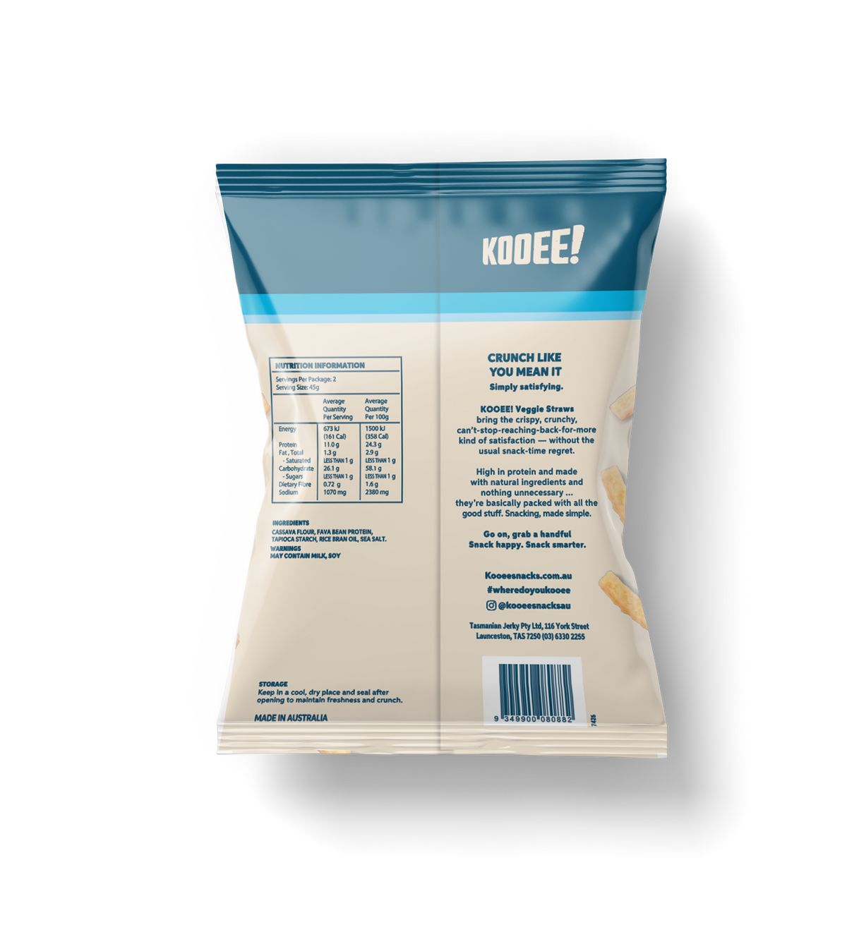 Original Sea Salt | Protein Veggie Straws (6 × 90g)